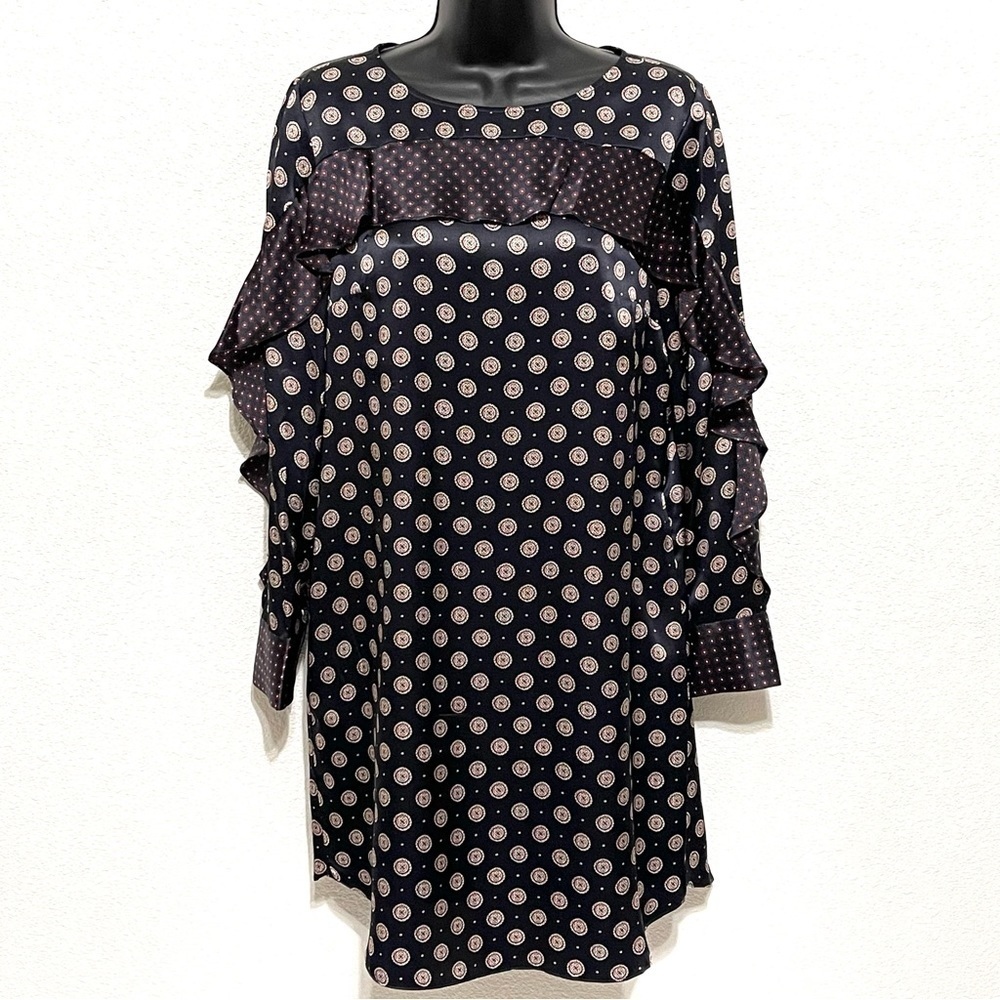 Banana Republic Woman 100% SILK Long Sleeve Tunic Dress Size 4P